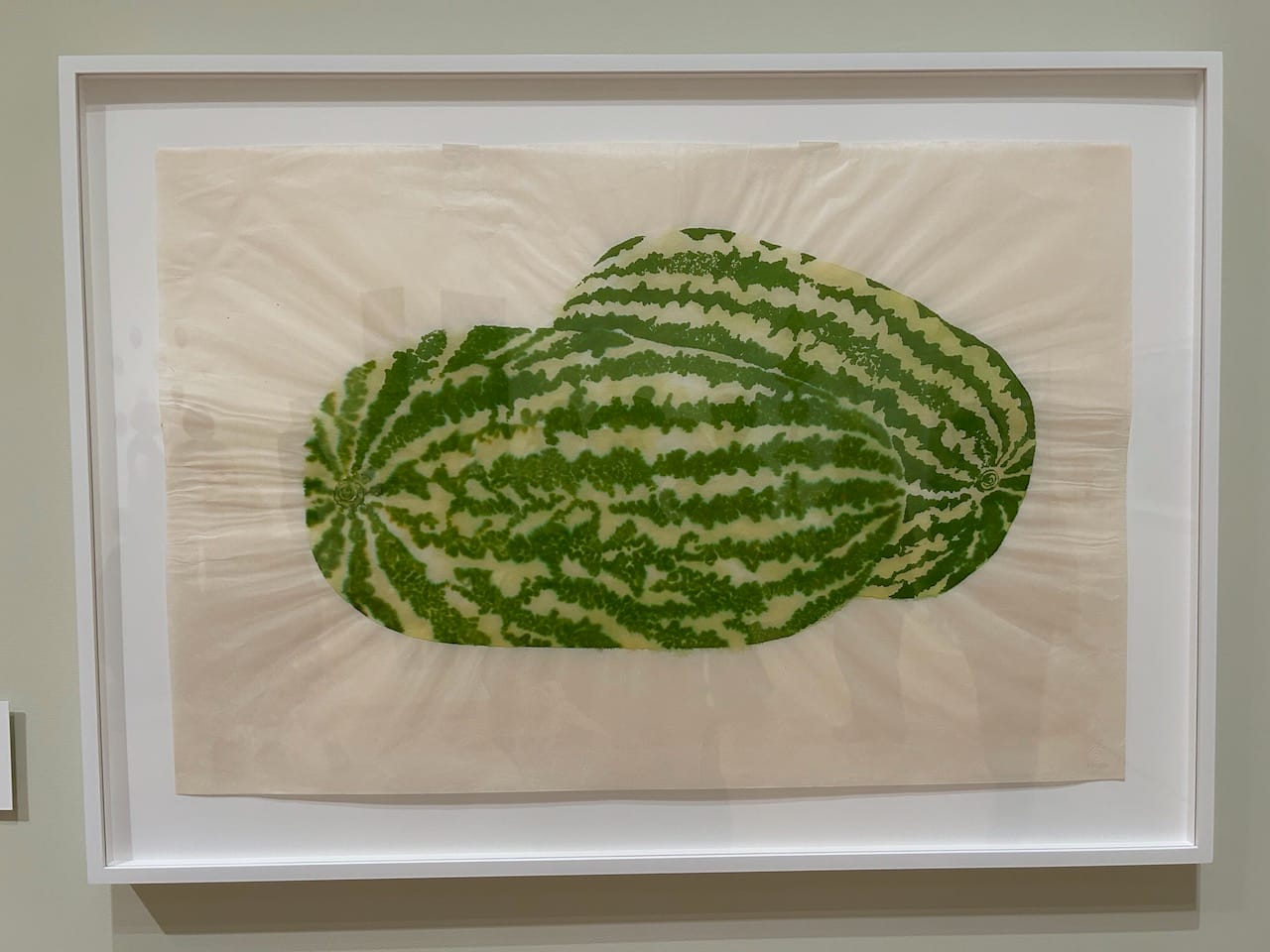 a photo of a painting of watermelons by Ruth Asawa
